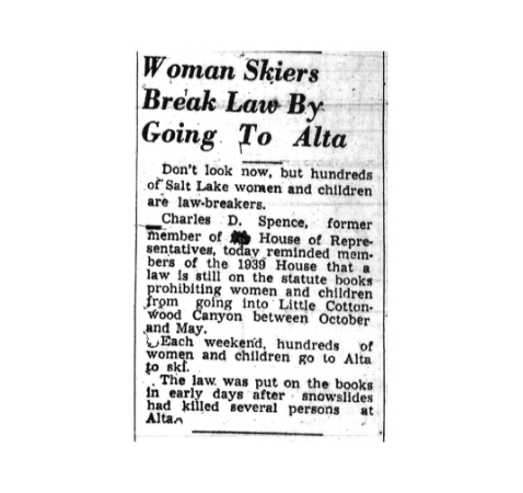 Newspaper Article on Women Skiers