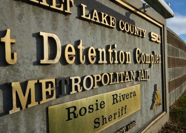 A sign on a building.