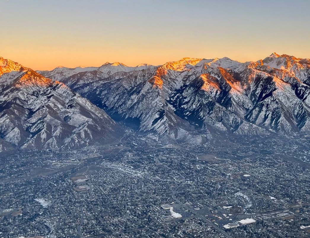 A snowy mountainous area.
