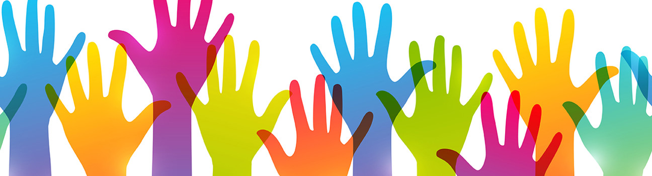 A group of hands with fingers raised.