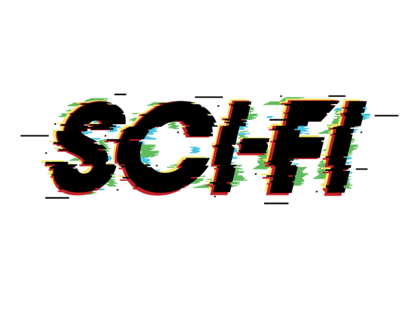 A neon sign with lights.