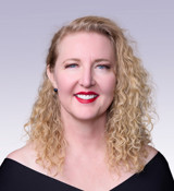 A woman with blonde hair.