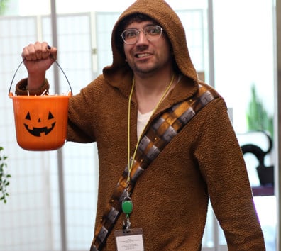 A man wearing a garment.