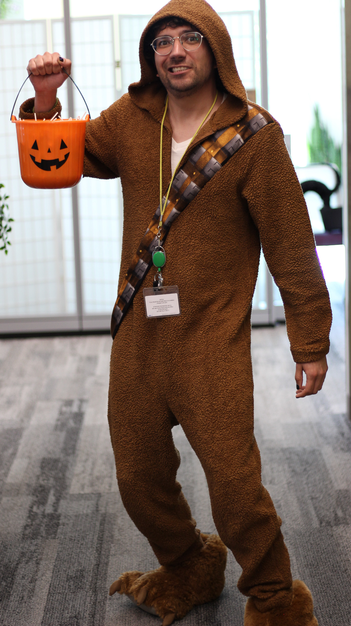 A man wearing a garment.