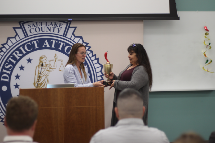 A person giving a presentation.