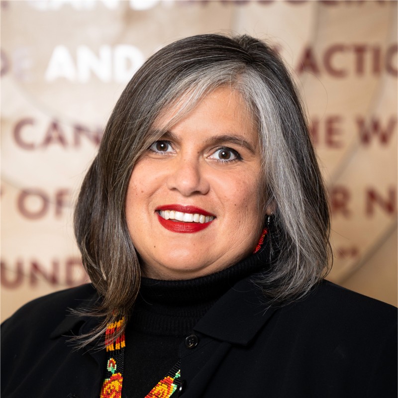 A person with long hair.