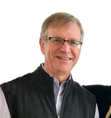 A man wearing glasses.