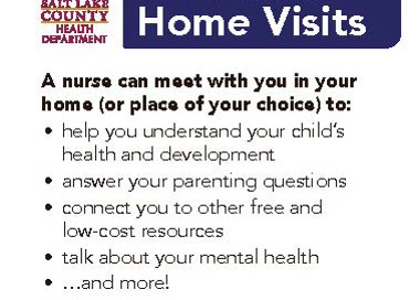 SÄ).s Parenting can be hard, we can help. Free Nurse Home Visits A nurse can mut with you in your homo (or place your choice) to: heip you understand your child's health and deve\oprnerrt • answer your parenting quest! ons • cannect you to other free and low-cost resources • talk about your mental health ..and more! Wa serve families who: live In Salt Lake County V have chi Eren under age 8 who are on Medi caid A free nurse visit is one of many Medicaid services available to you Call, text, or scan to learn more: 801-201-7726 SLC0ft0'TCM