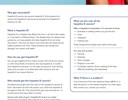 Hepatitis B Vaccine This sheet will help you understand the disease, the vaccine, and the risks of both. Why get vaccinated? Hepatitis B vaccine can prevent hepatitis B. Most people wha receive the hepatitis B vaccine are protected from hepatitis B infection for life. What is hepatitis B? Hepatitis B is a disease that affects the liver. It can last a few weeks or it can lead to a lifelong illness. The disease does not always have symptoms, so many people who have hepatitis B do not know they have it. The virus can stay in your body and can cause serious health problems over time. These problems can include liver damage, liver cancer, and death. How do you get hepatitis B? You can get hepatitis B from direct contact with the blood, semen, or other body fluids of someone who has hepatitis B. A mother with hepatitis B can give it to her baby during birth. Even sharing items such as razors or toothbrushes with someone who has hepatitis B can cause infection. Who should get the hepatitis B vaccine? All babies should get their first dose of the hepatitis B vaccine at birth. Vaccination at birth will protect your child from hepatitis B throughout their life. They should then get a second dose at 1—2 months and a third dose after 6 months. Anyone who did not get a hepatitis B vaccine as a baby should get vaccinated. They will get 2 or 3 doses depending on the brand of vaccine. What are the risks of the hepatitis B vaccine? After a hepatitis b vaccination, it is common to have: • Soreness or swelling where you got the shot Headache Feeling tired These things almost always stop within a few days. It is very rare to have: Fainting Dizziness Vision changes Ringing in your ears An allergic reaction (hives, swelling af the face, difficulty breathing, fast heartbeat) What if there is a problem? If you have any of the rare reactions listed, call 9-1-1 or take the person to the nearest hospital. For other signs that concern you, contact your doctor. SALT LAKE COUNTY HEALTH DEPARTMENT Visit www.cdc.gov/vaccines to learn more.