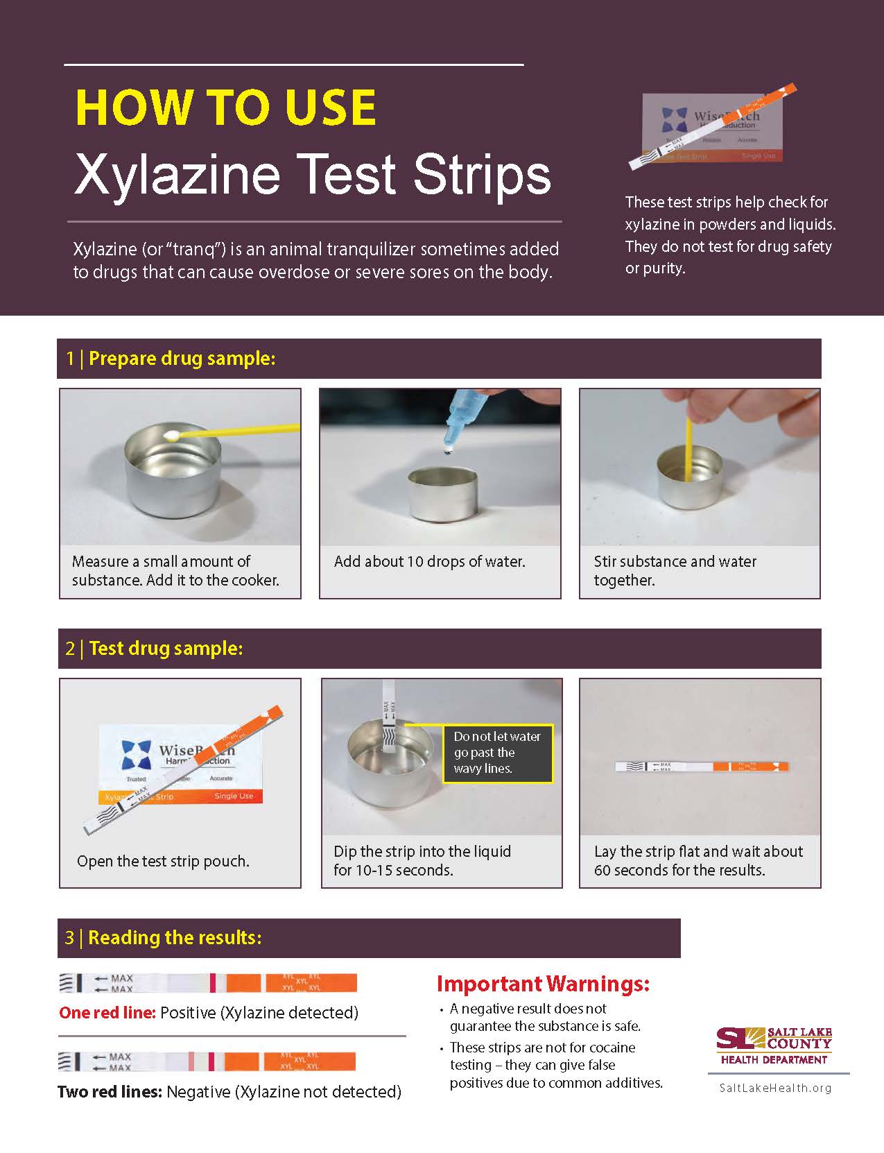 HOW TO USE Xylazine Test Strips Xylazine (or 