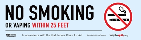 No Smoking or Vaping Within 25 Feet