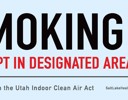 NO SMOKING OR VAPING EXCEPT IN DESIGNATED AREAS SALT LAKE