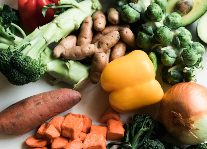 A pile of vegetables.