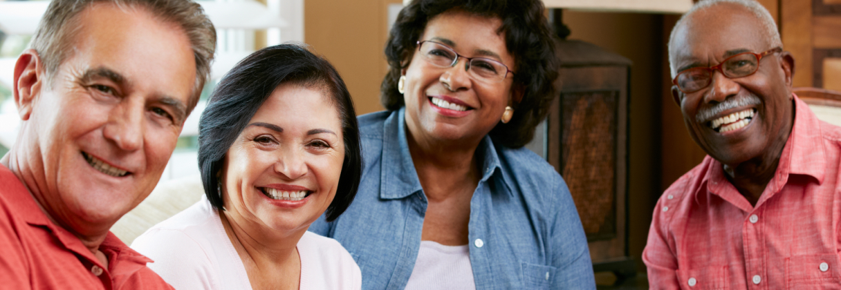 A group of people smiling.
