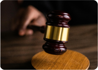 A close-up of a gavel.