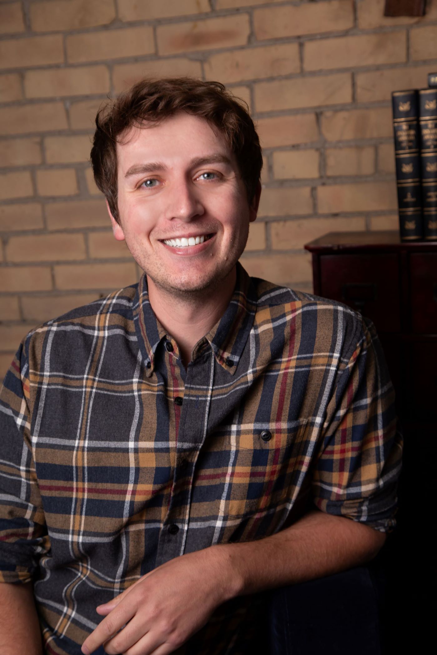 A man with his arms crossed.