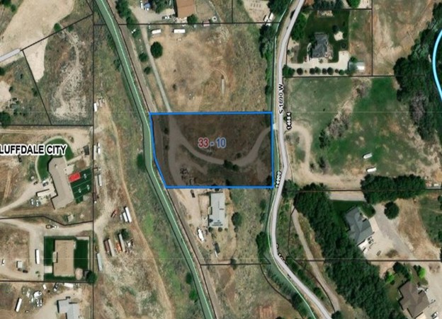 A bird's eye view of a city.