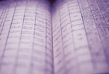 A close-up of a book.