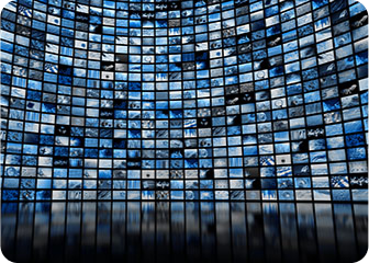 A large group of black and white bars.