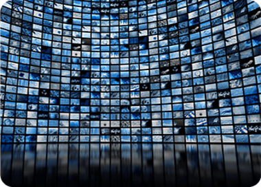 A large group of black and white bars.