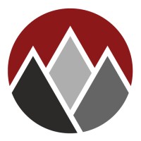 A red and white logo.