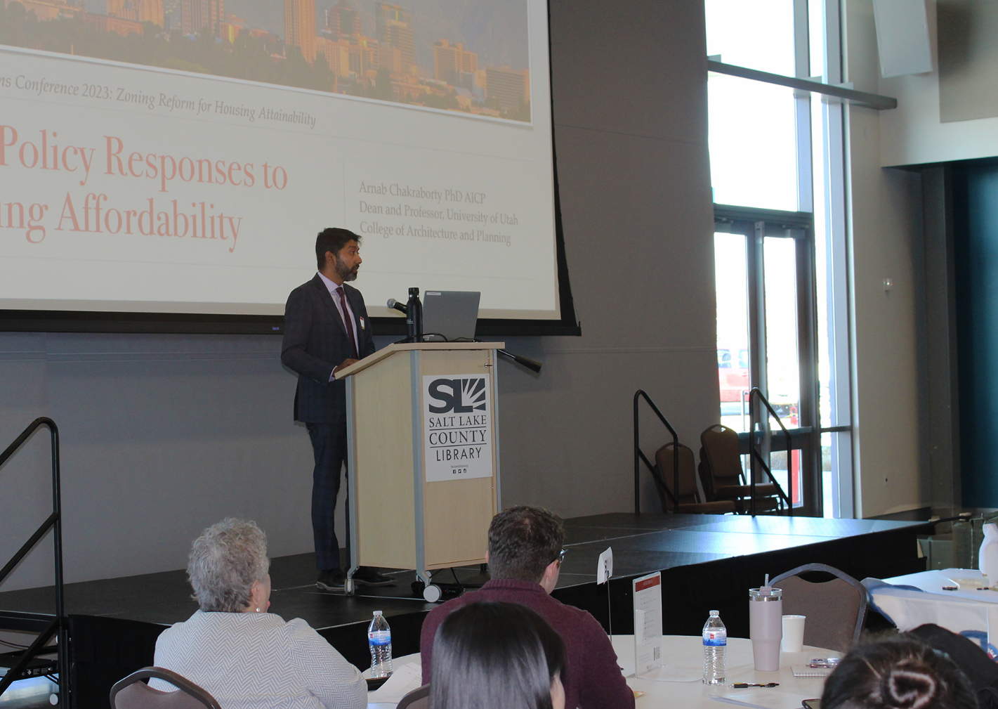 A man giving a presentation.