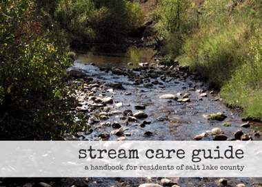 SALT LAKE COUNTY how you cam. protect water quality&habitat reduce streambank erosion preserve property values prevent flood losse stream care guide a handbook for residents of salt lake county