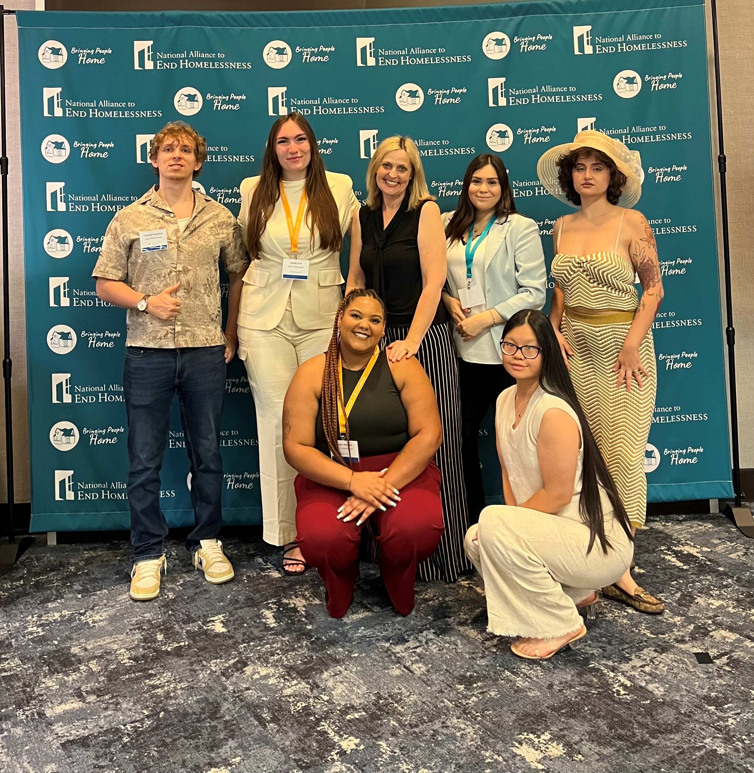 A group of people posing for a photo.